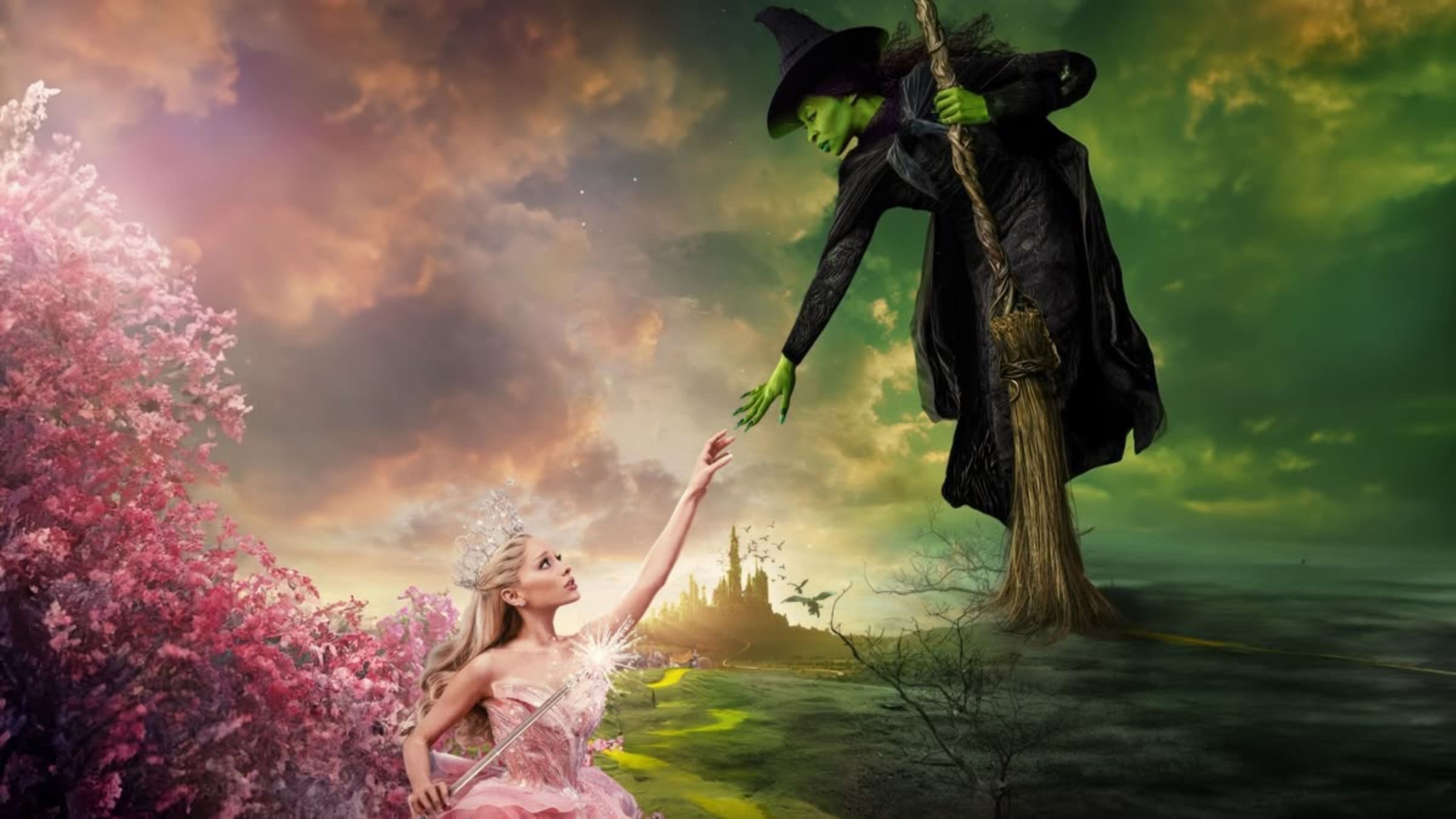 Portada del soundtrack de Wicked con Ariana Grande